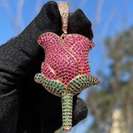 Load image into Gallery viewer, DUBSS - Iced Out Rose Pendant
