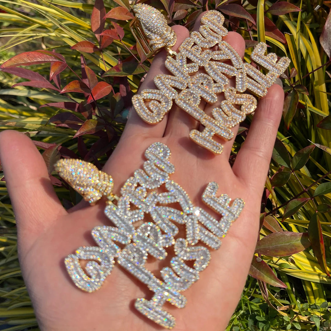 DUBSS - Iced Out Wake Up Pray Hustle Pendant