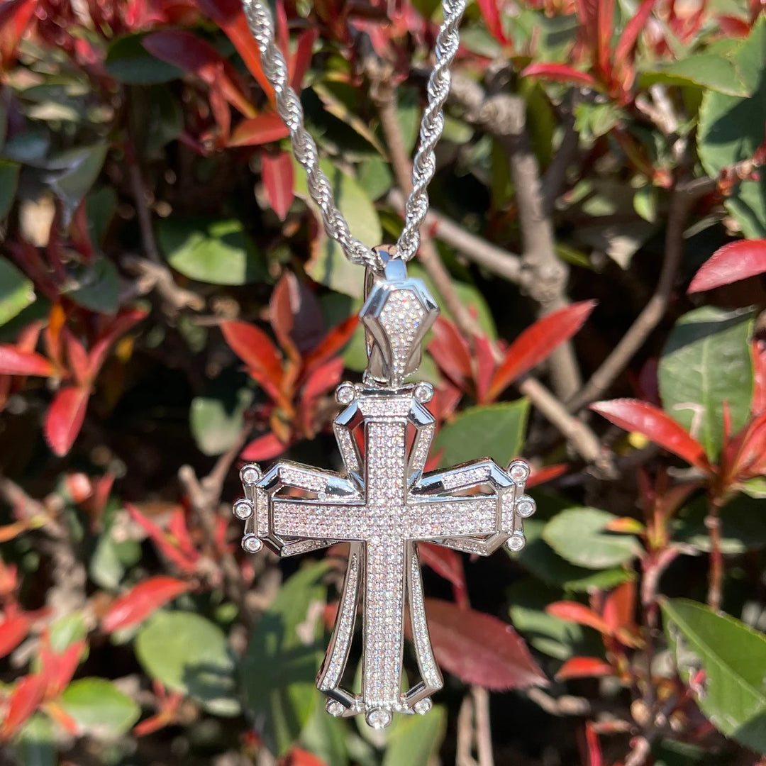 DUBSS - Iced Out Hollow Shape Cross Pendant