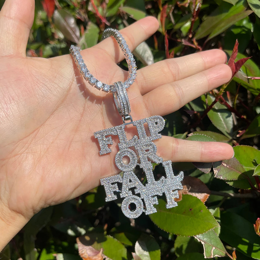 DUBSS - Iced Out Flip Or Fall Off Pendant