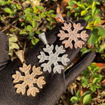 Load image into Gallery viewer, DUBSS - Iced Out Baguette Snow Flower Pendant
