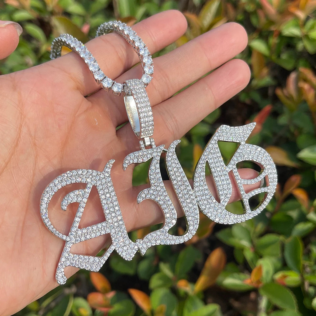 DUBSS - Custom Old Vintage Font Letter Pendant