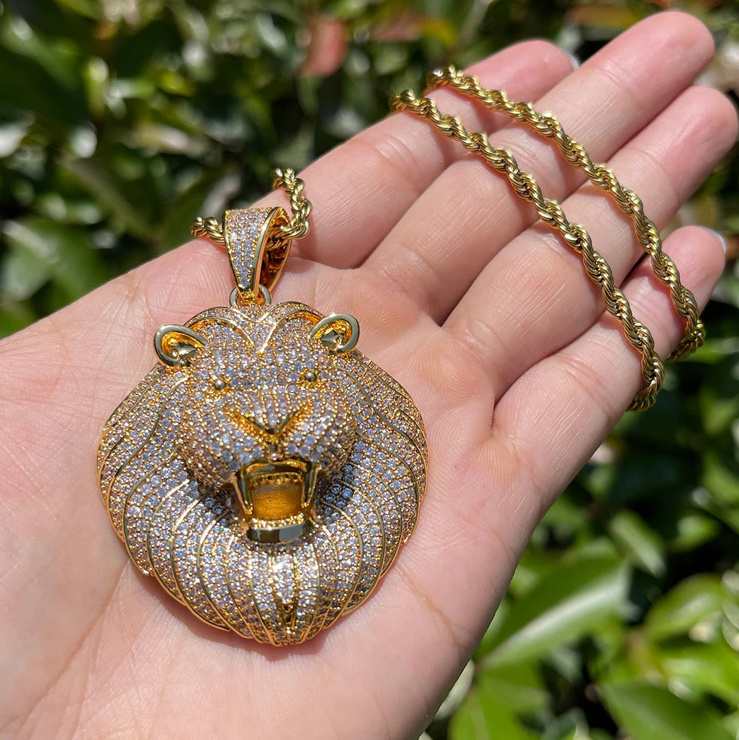 DUBSS - Iced Out Lion Head Pendant