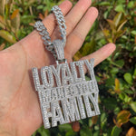 Load image into Gallery viewer, DUBSS - Iced Out Loyalty Makes You Family Pendant
