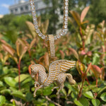 Load image into Gallery viewer, DUBSS - Iced Out Wing Horse Pendant
