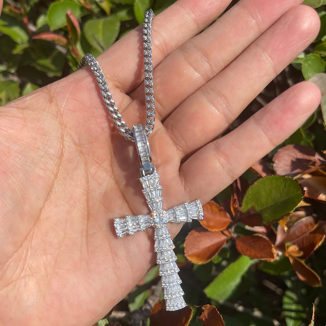 DUBSS - Iced Out Middle Aged Cross Pendant