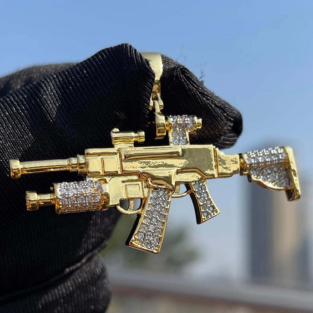 DUBSS - Iced Out M14 Gun Pendant