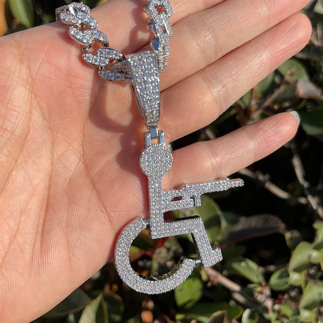 DUBSS - Iced Out Wheel Chair Gang Pendant